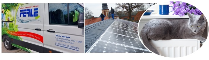 Ferle GmbH - Geschäftsbereiche - Solartechnik - Heizungsanlagen - Bäder